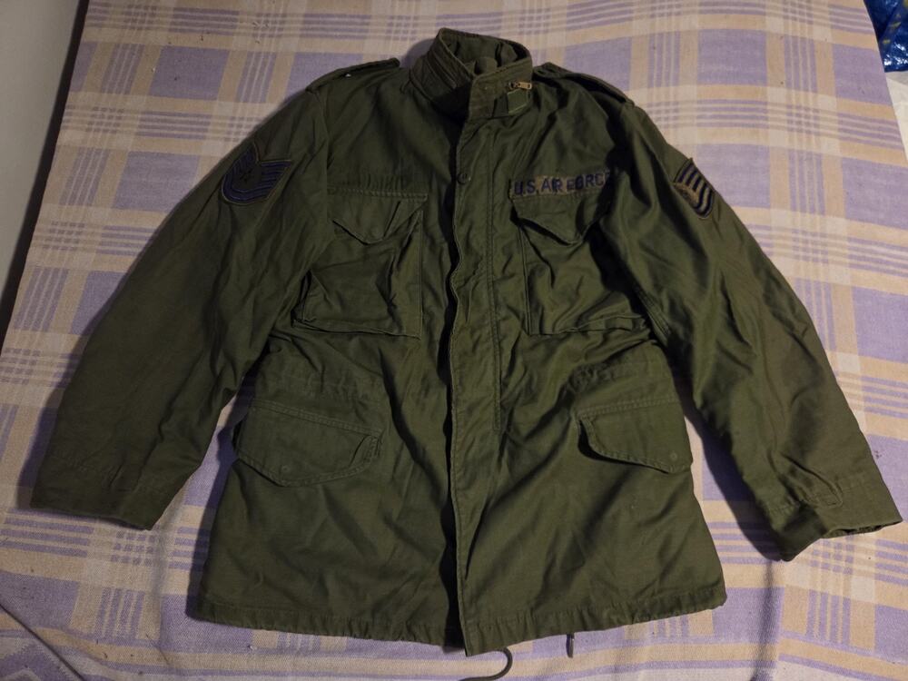 VTG OG-107 M-65 JACKET USAF USGI 1980s COAT COLD WEATHER FIELD 80s Distressed